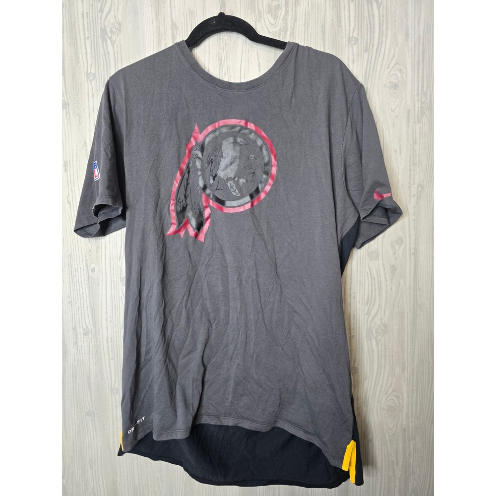 Nike Washington Redskins T-Shirt Mens XL Dri-FIT Mesh Back NFL Training Grey